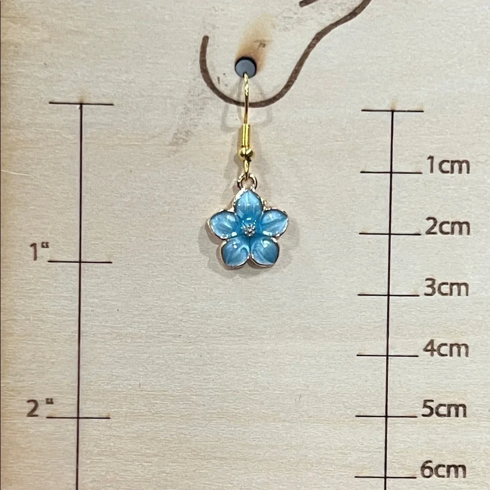 Blue Flower Earrings